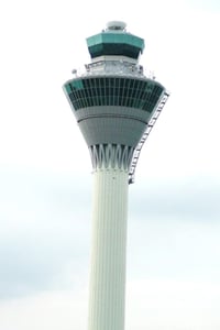 Box ladder at an air traffic control tower